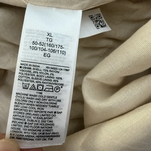 Banana Republic Womens French Utility Field Textured Jacket Size XL Oyster Gray - Picture 12 of 13